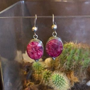 Kashmir Raw Ruby Earrings